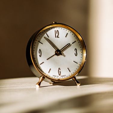 Gold alarm clock
