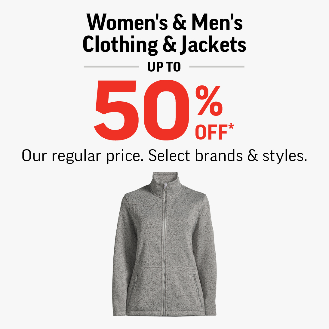 Women’s & Men’s Jackets Up To 50% Off! icon