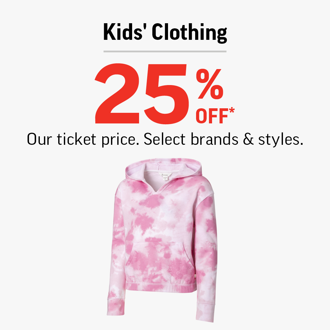 Kids’ Clothing 25% Off* icon
