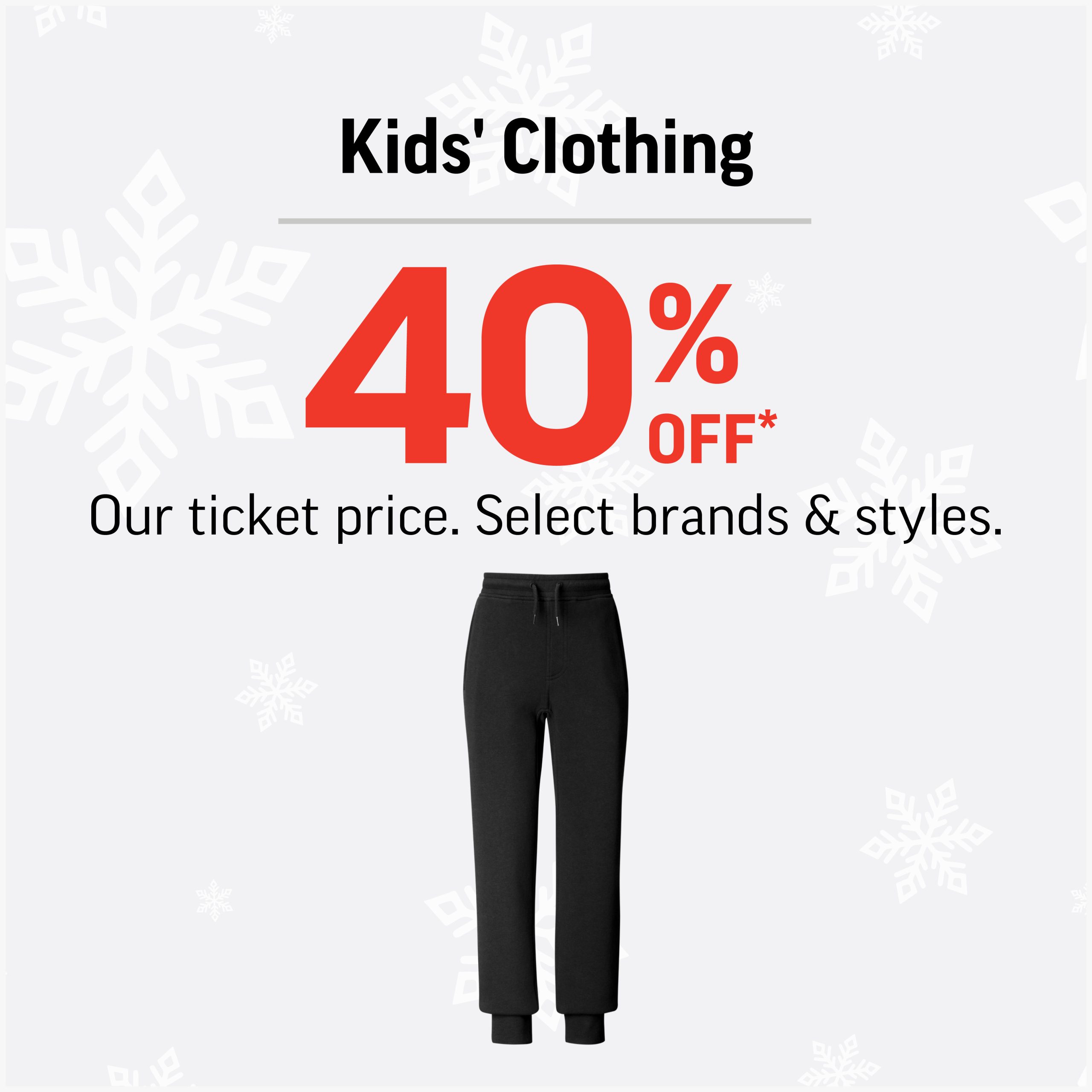 Kids’ Clothing 40% Off* icon