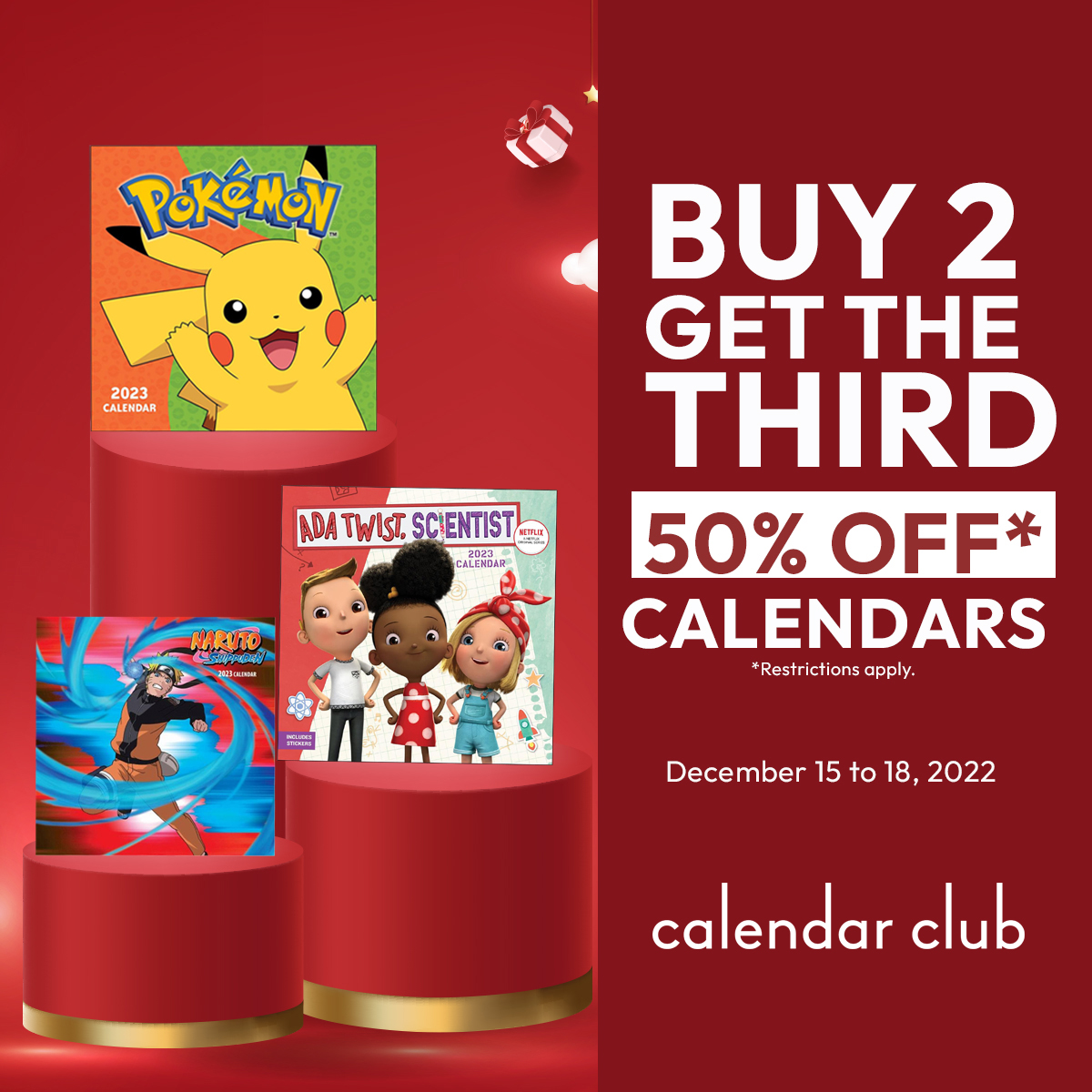 Buy 2 Calendars Get the 3rd 50% off icon