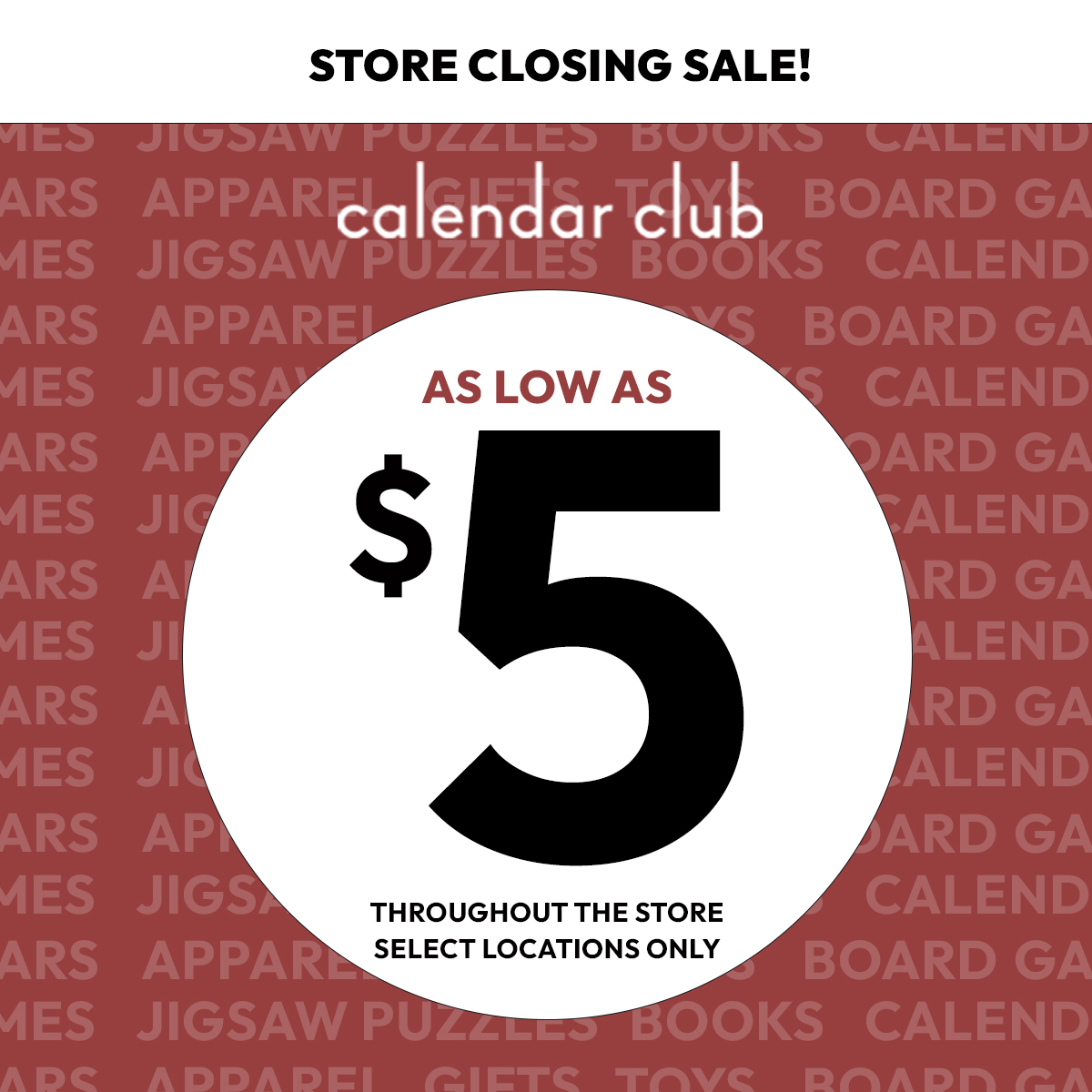 Calendar Club- Store Closing Sale! icon
