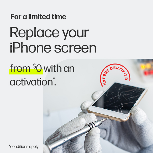 Apple Screen replacement starting from $0 with activation. icon