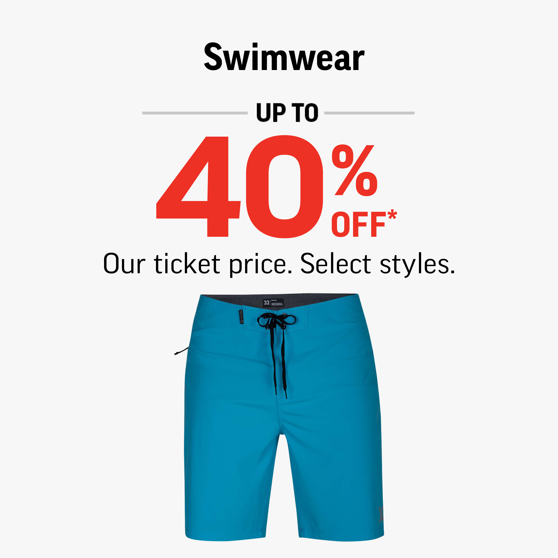 Swimwear up to 40% Off* icon