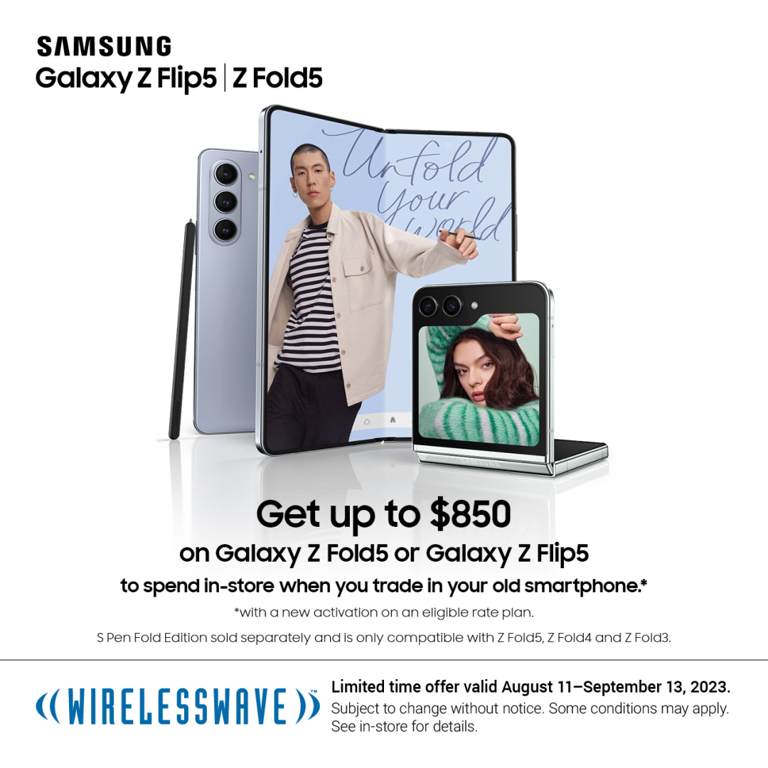 Get up to $850 on Samsung Galaxy Z Fold5 or Galaxy Z Flip5 icon