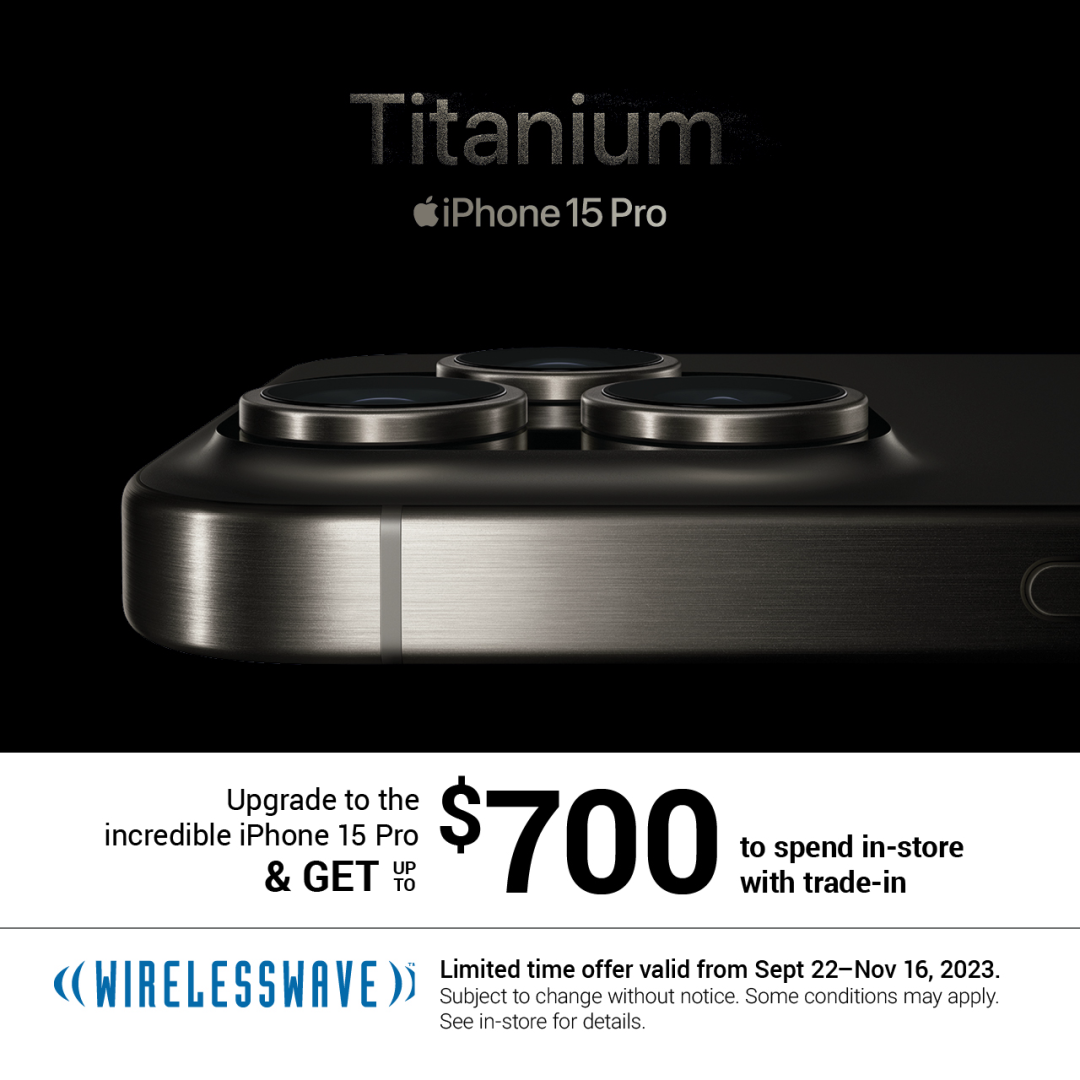 WirelessWave – Get up to $700 with trade in when you upgrade to the iPhone 15 Pro icon
