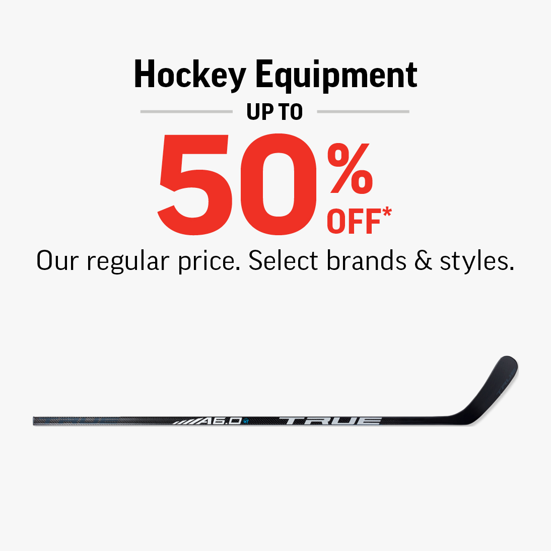 Hockey Equipment Up To 50% Off! icon