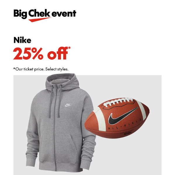 NIKE 25% OFF* icon