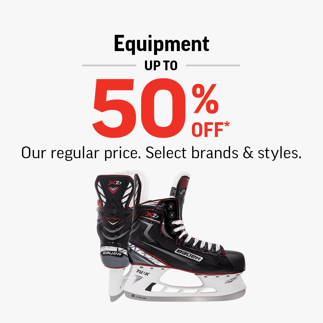 Hockey Equipment Up To 50% Off! icon