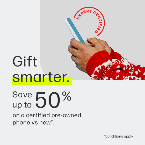 Mobile Klinik- Save up to 50% on a certified pre-owned phone vs new* icon