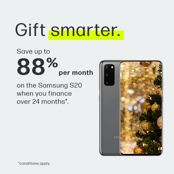 Mobile Klinik- Save up to 88% per month on the Samsung S20 when you finance over 24/mos* icon