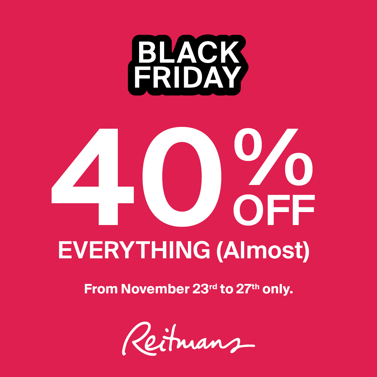 Reitmans- Thank goodness it’s Black Friday! icon