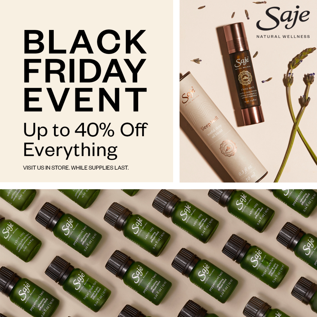 Saje Natural Wellness – Black Friday Offers Now In Store icon