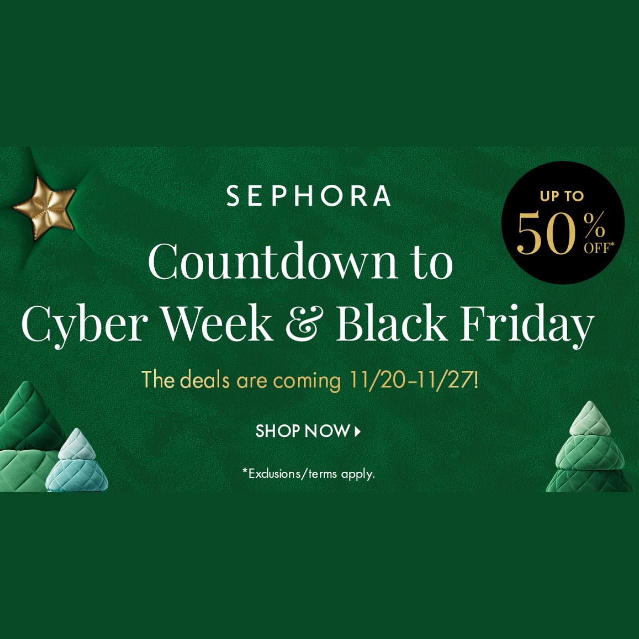 Sephora- Cyber Week is NOW icon