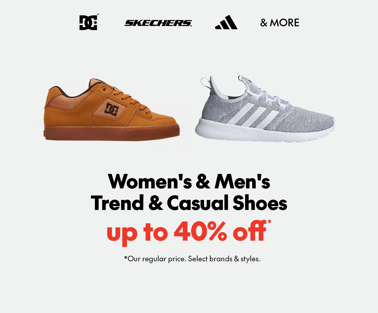 Women & Men’s Trend Shoes Up To 40% Off! icon