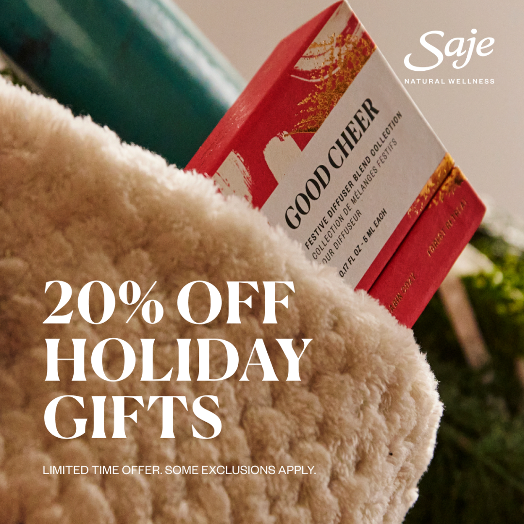 Saje Natural Wellness – 20% off Holiday Gifts icon