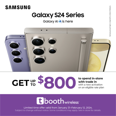 Trade in for the Samsung Galaxy S24 and get up to $800* icon