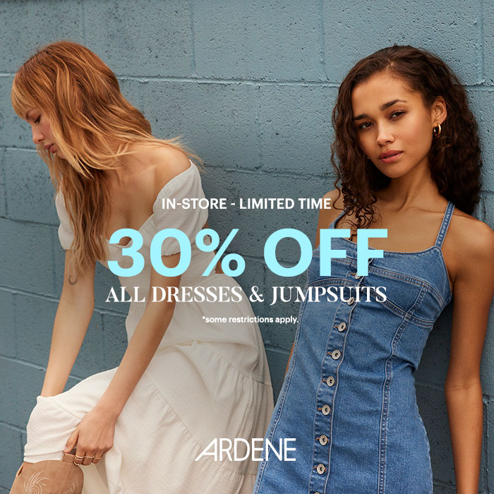 30% off on all dresses & jumpsuits icon