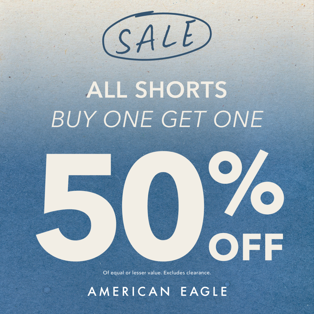 American Eagle All Shorts Buy One Get One 50% Off! icon