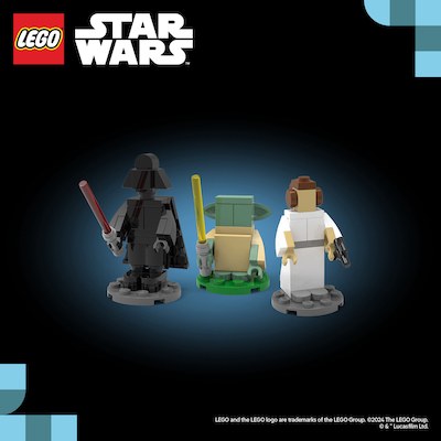 Build a LEGO® Star WarsTM character and take it home with you! icon