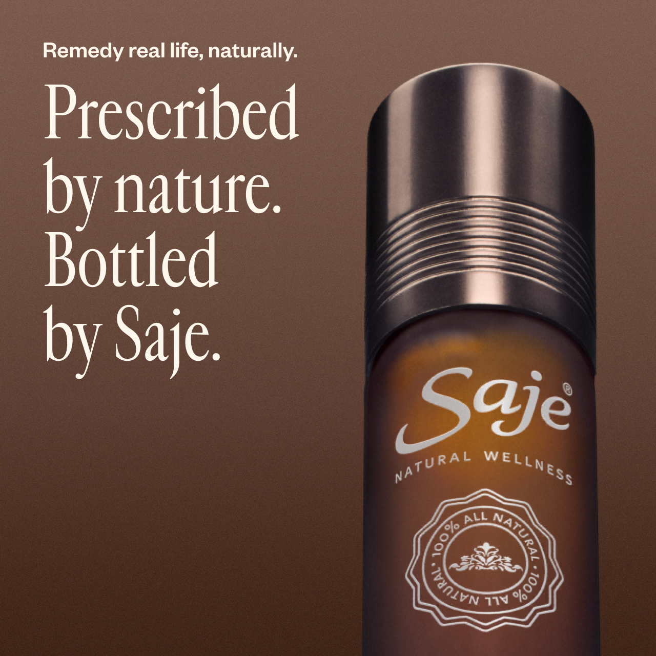 Prescribed by nature. Bottled by Saje. icon