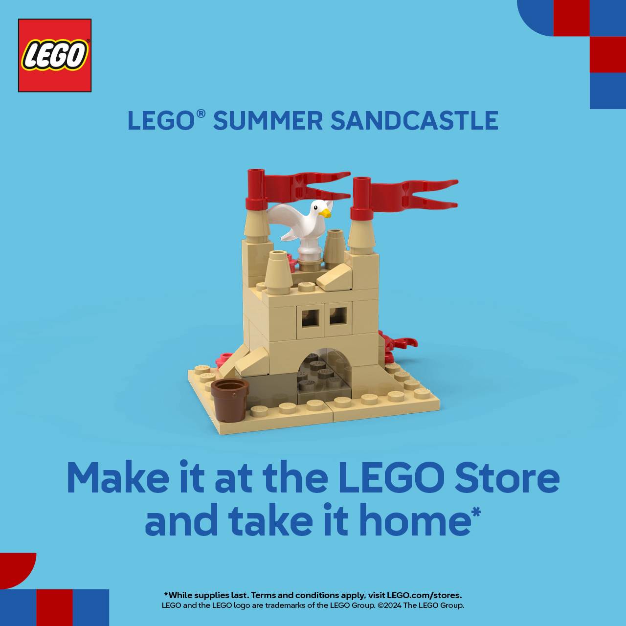 Build a LEGO® Summer Sandcastle at The LEGO Store and take it home with you! icon