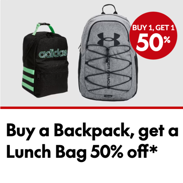 Buy One Backpack & Get a Lunch Kit 50% Off* icon