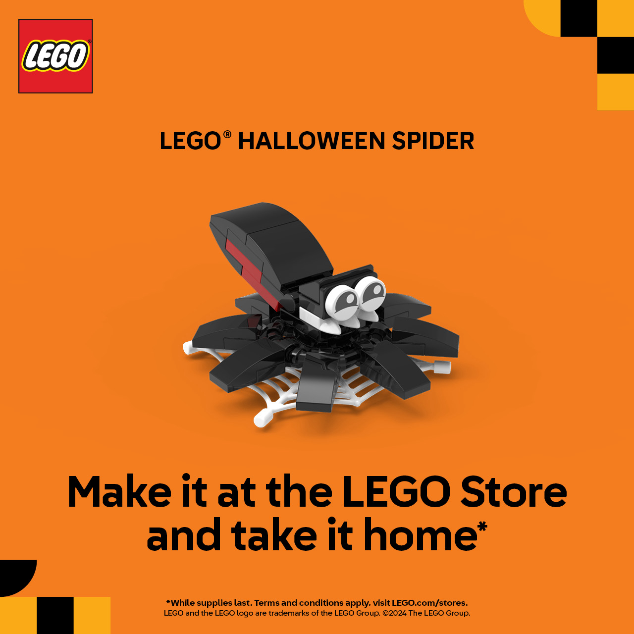 Build a LEGO® Halloween Spider and take it home with you! icon