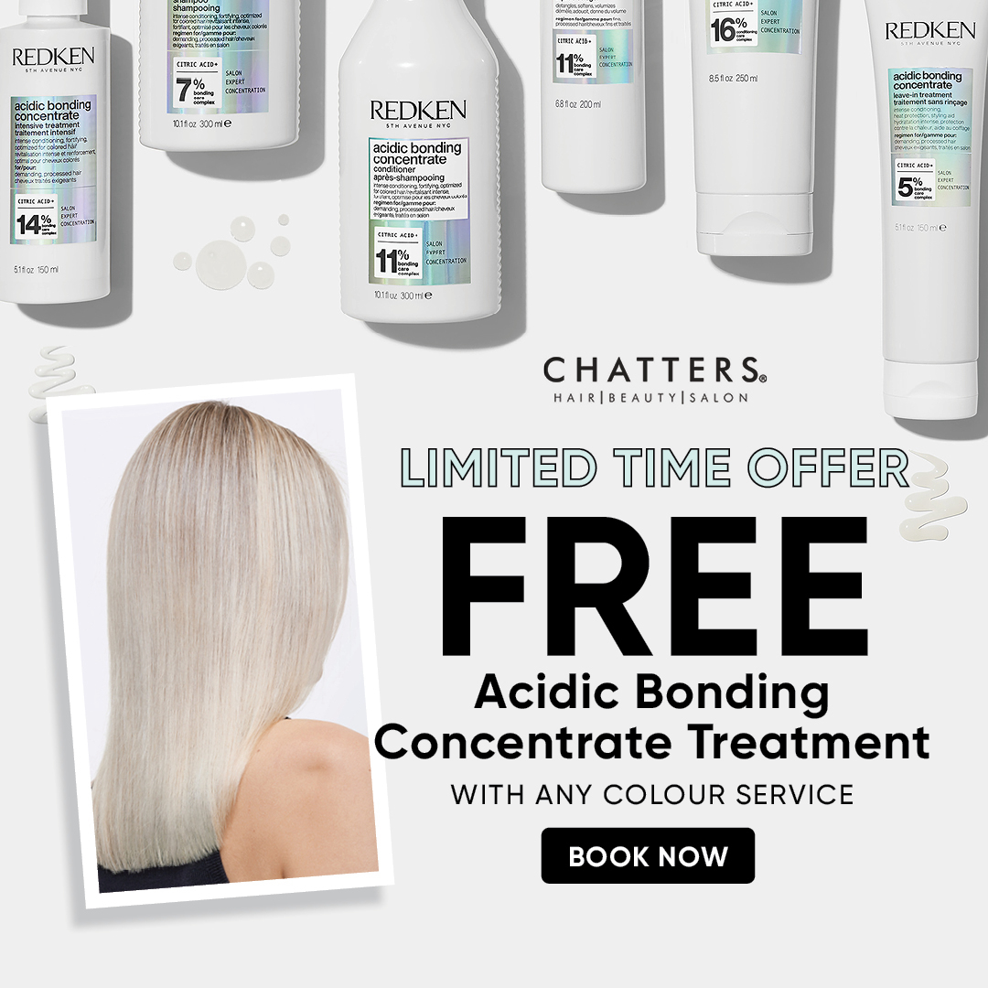 Enjoy a Free Redken Treatment with Your Next Colour Service at Chatters! 🩷✨ icon