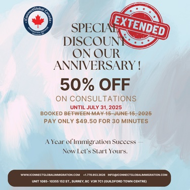 PROMOTION EXTENDED! iConnectGlobal Consultations – 50% Off icon