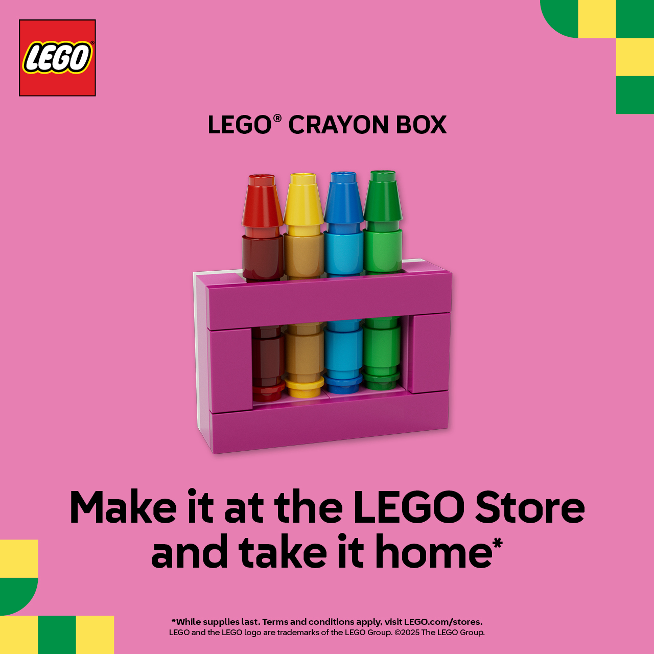LEGO – Build a LEGO® Crayons at The LEGO Store and take it home with you! icon