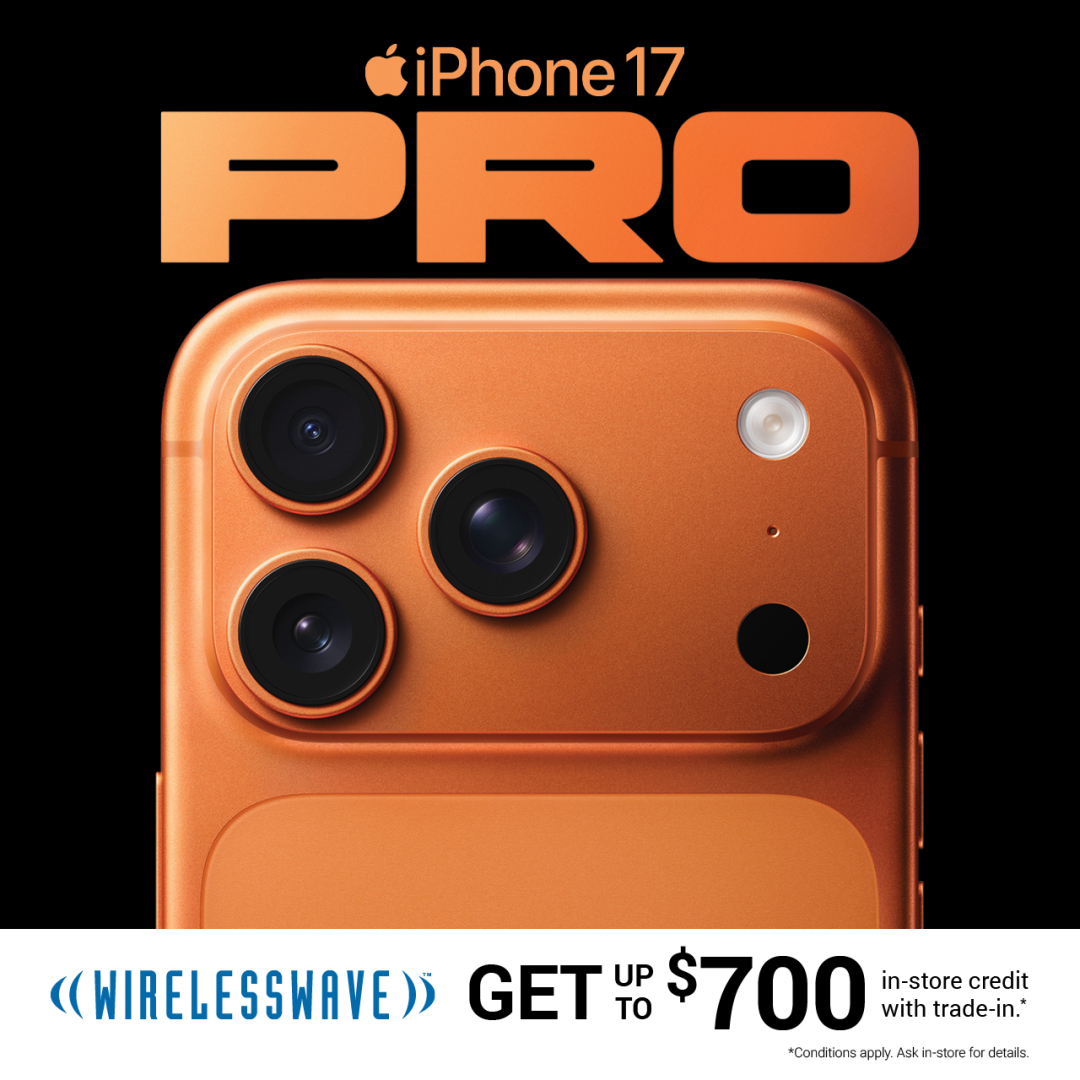 Get up to $700 in-store credit with trade-in on a new iPhone 17 or iPhone Air icon