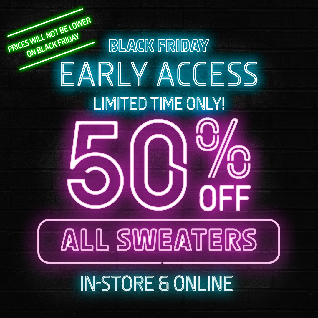 Pre-Black Friday 50% Off Sweaters Sale icon