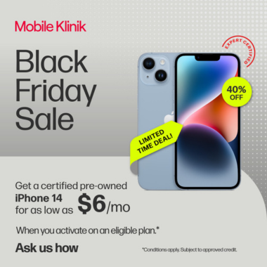 Black Friday Sale: iPhone 14 as low as $6/mo icon