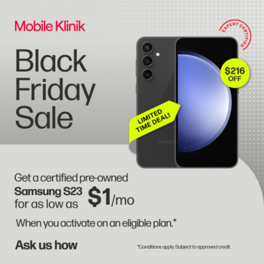 Black Friday Sale: Samsung S23 for as low as $1/mo icon