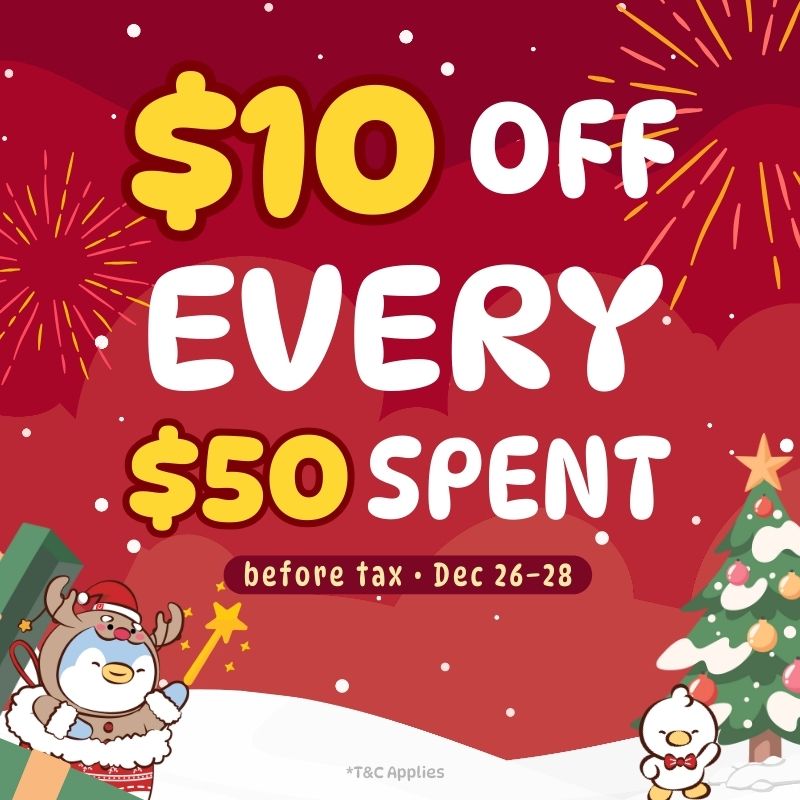 Boxing Day Savings: $10 OFF EVERY $50 SPENT icon