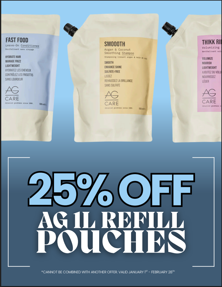 ZENNKAI SALON – AG (HAIRCARE) 25% OFF 1 LITRE REFILL POUCHES OF SHAMPOOS & CONDITIONERS icon