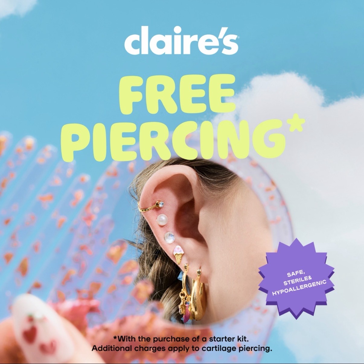 Claire’s- Free Piercing icon