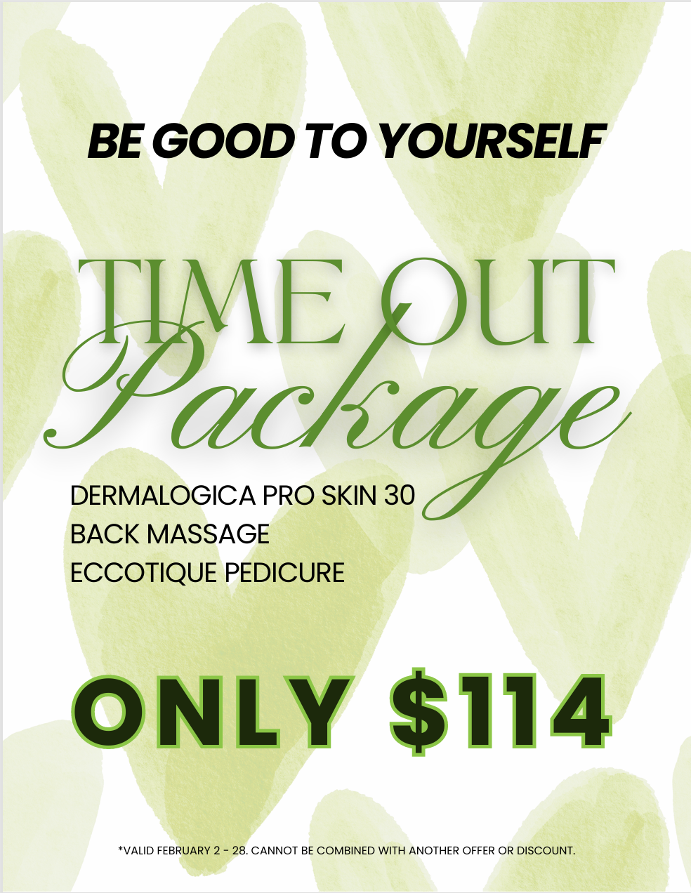 VALENTINES SPA PACKAGE SPECIAL FOR $114 (Value of $154) icon