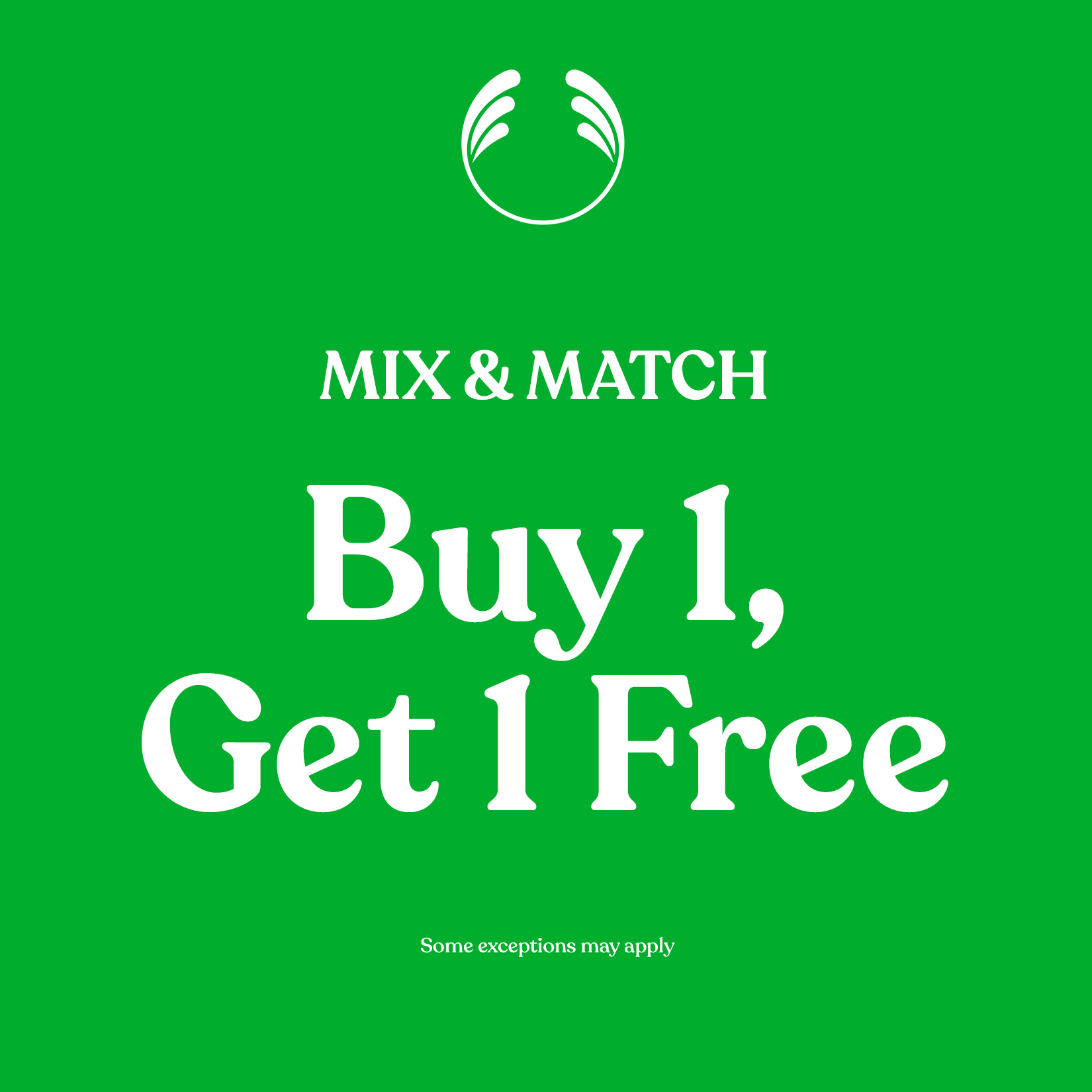 Mix & Match Buy 1, Get 1 Free | The Body Shop icon