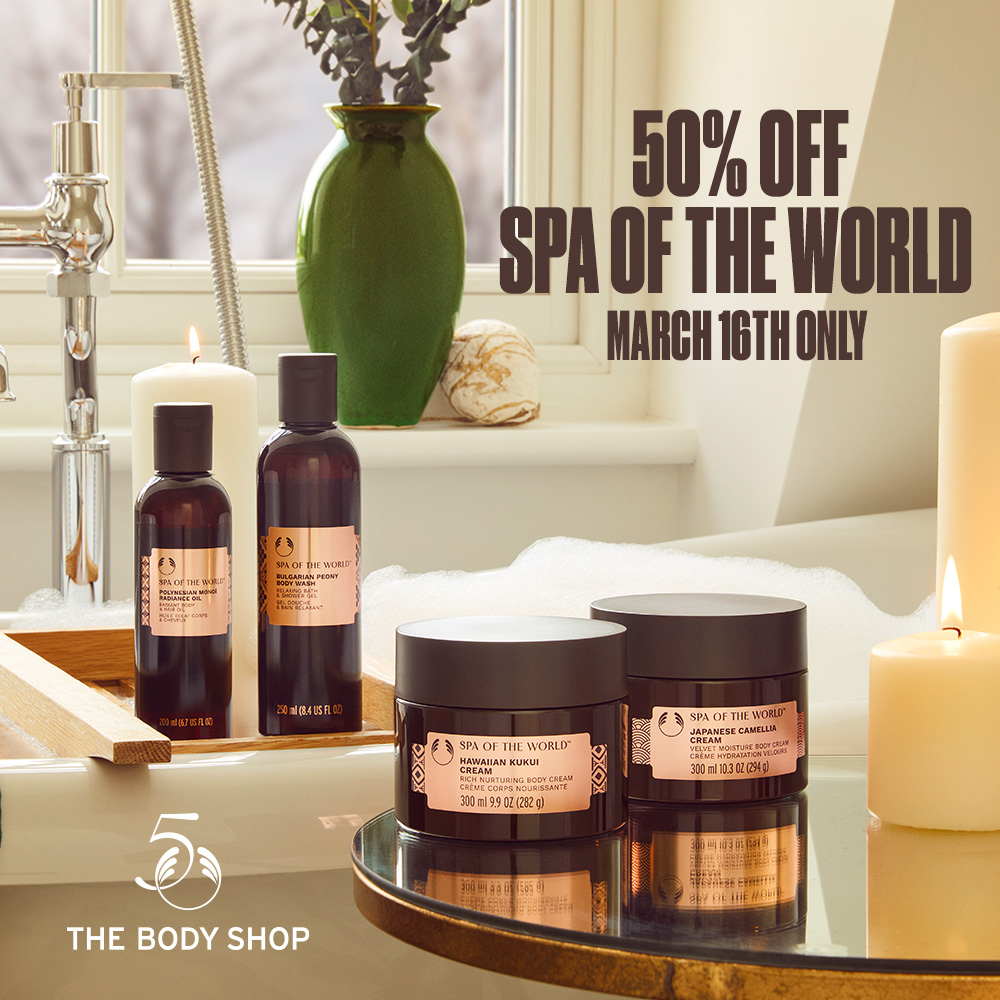50% Off Spa of the World – One Day Only icon
