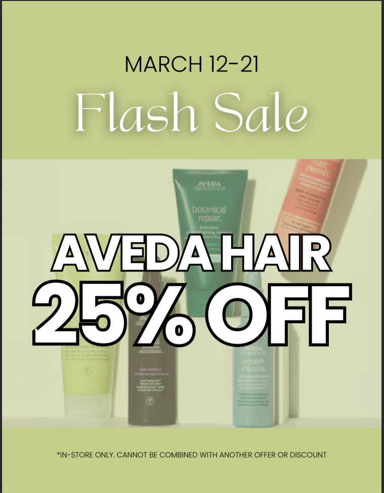 FLASH SALE – AVEDA Haircare 25% OFF icon