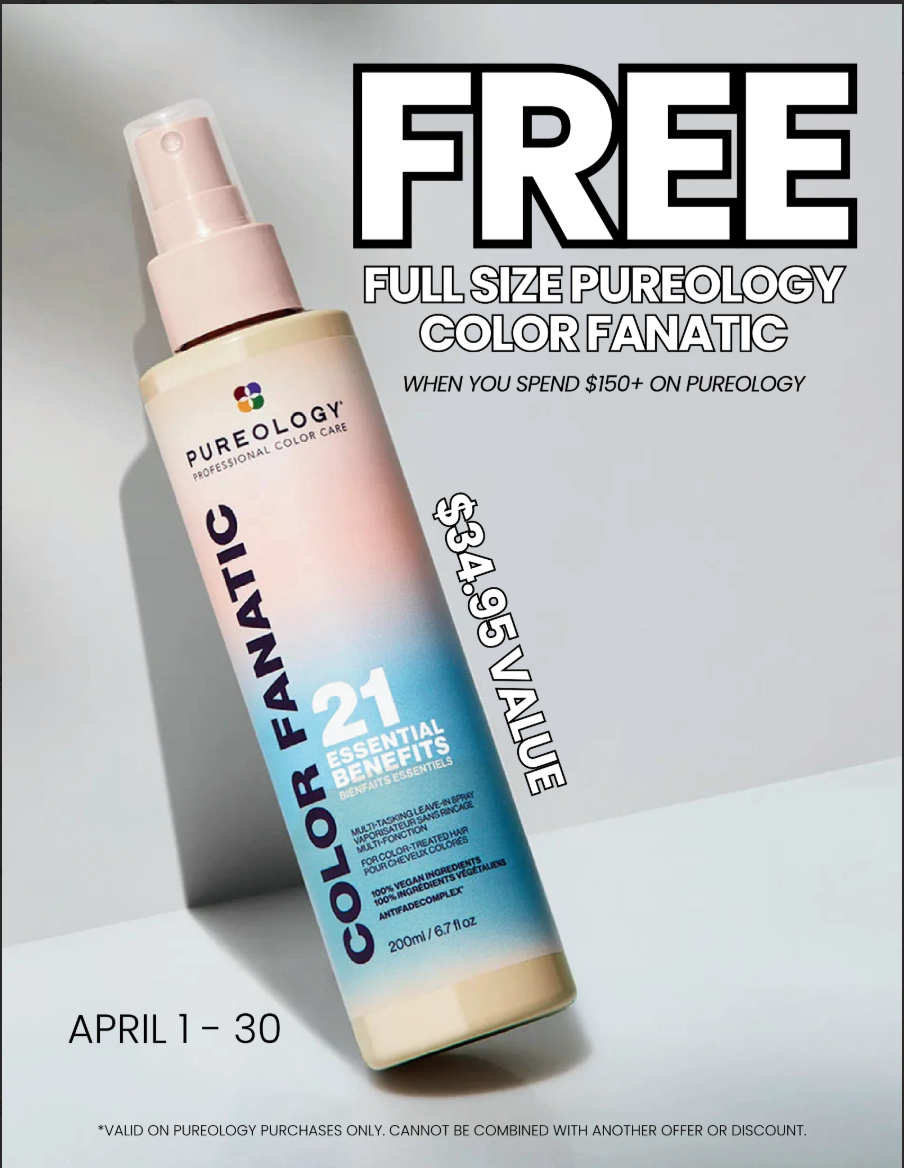 FREE FULL SIZE PUREOLOGY COLOR FANATIC – When you spend $150+ on Pureology icon