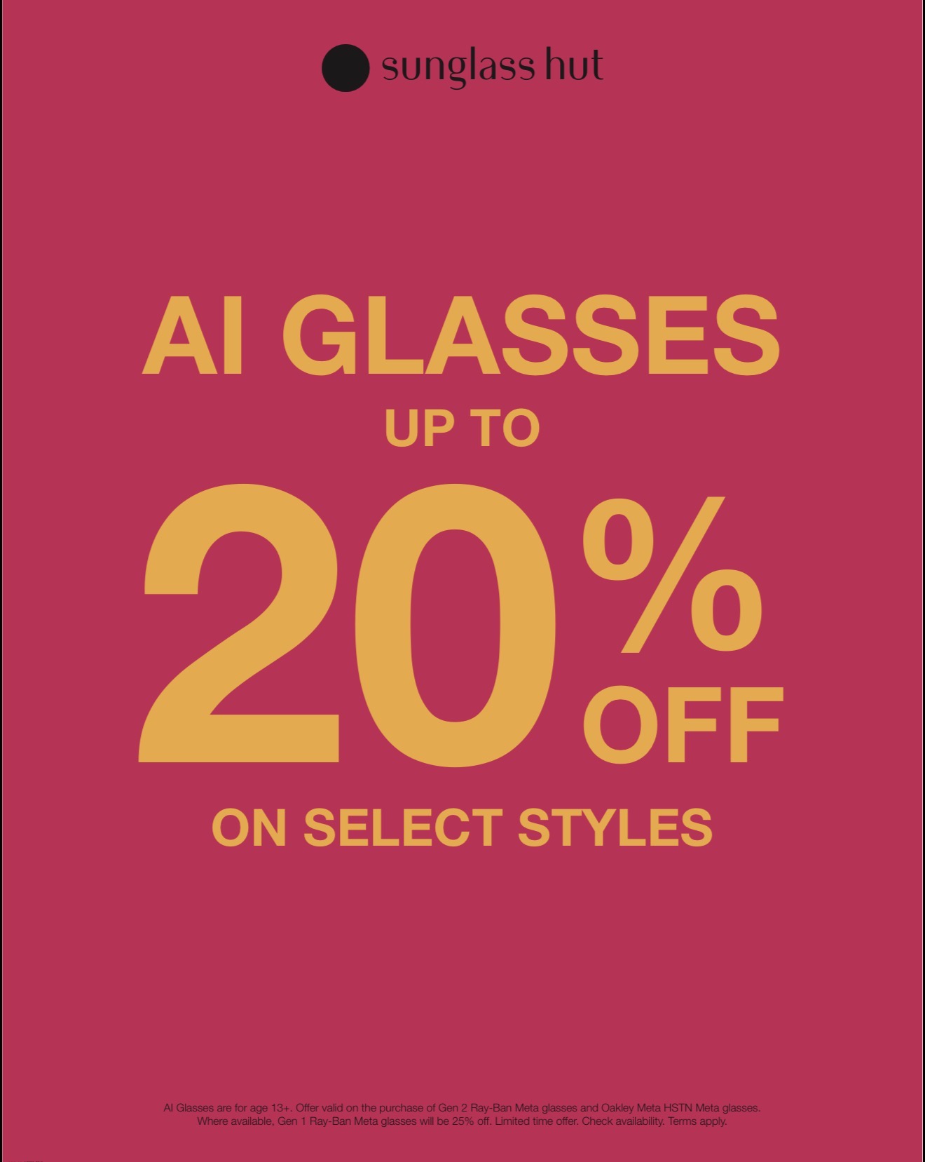 Up to 20% OFF OAKLEY META | RAYBAN META icon