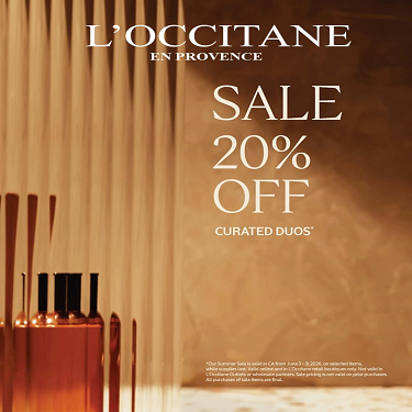 HOT SUMMER SAVINGS AT L’OCCITANE! Curated Duos 20% Off &amp; More! icon