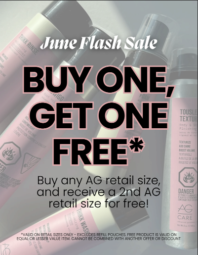 AG HAIRCARE BUY 1 GET 1 FREE JUNE SALE icon