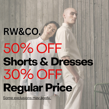 30% OFF REGULAR PRICE & 50% OFF SHORTS + DRESSES icon