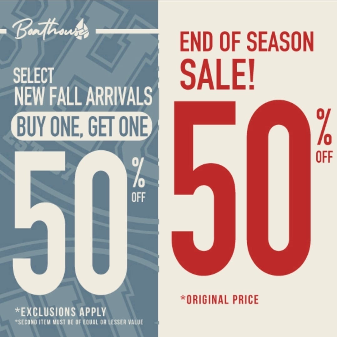 Buy one get one 50% off Harlow and Kolby new arrivals. 50% off the original price of all sale. 50% off all Spring/summer Harlow and Kolby merchandise icon